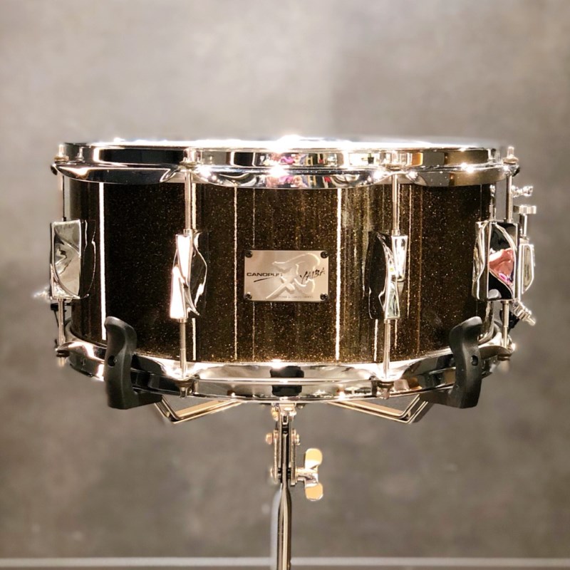 CANOPUS JSB-1465 Ice Black Sparkle LQ 刃 II YAIBA Birch Snare 14×6.5の画像